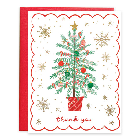 Blank Thank You Note Card  - Vintage Tree