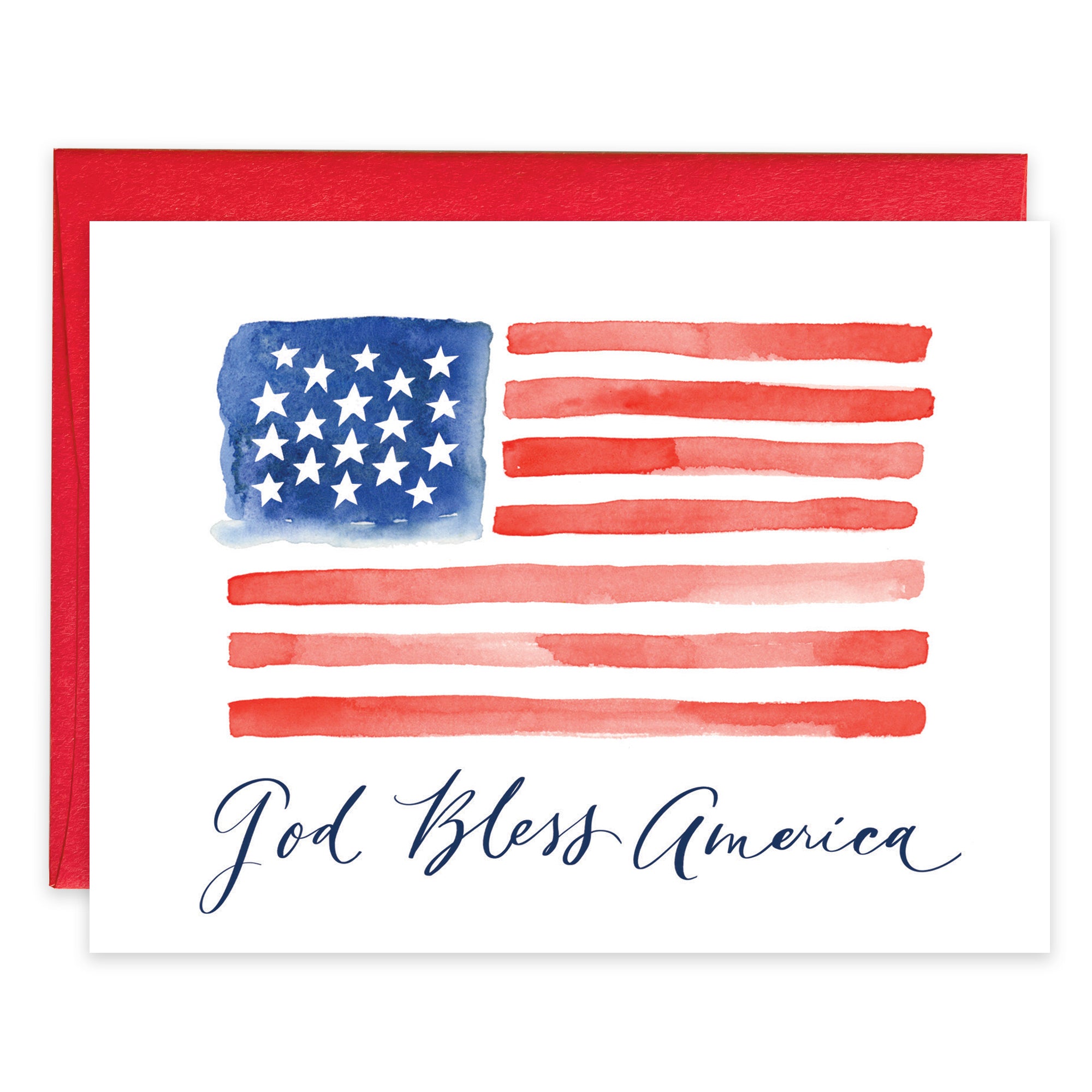 Blank Note Card - American Flag – Gina B Designs