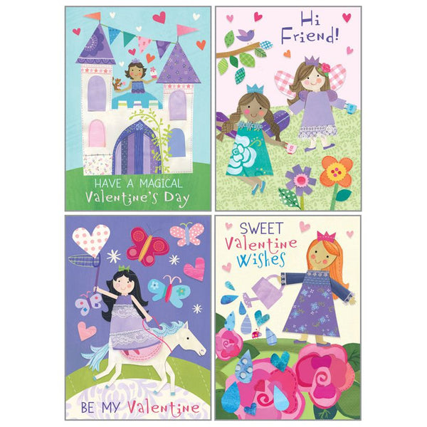 Kids Valentine Pack - Princess Friends, Gina B Designs