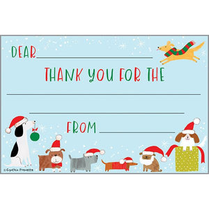 Holiday Kids Thank You Postcards - Santa Pups, Gina B Designs
