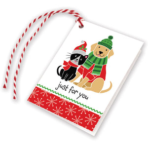 Holiday Gift Tags - Christmas Cat & Dog, Gina B Designs