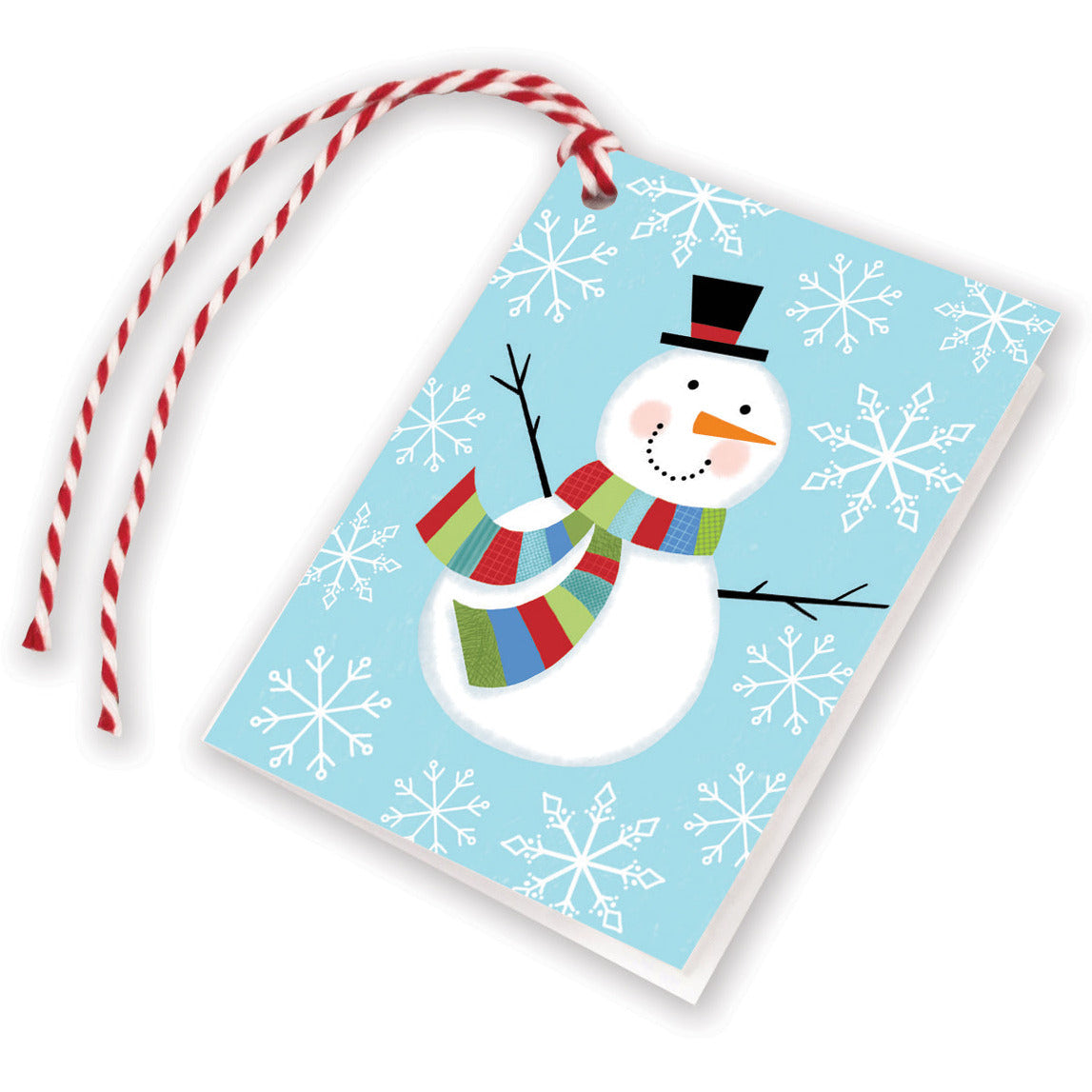 Holiday Gift Tags - Stripe Scarf Snowman, Gina B Designs