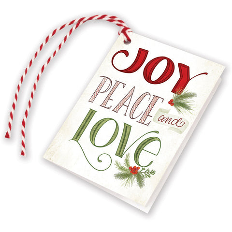 Holiday Gift Tags - Joy Peace Love, Gina B Designs