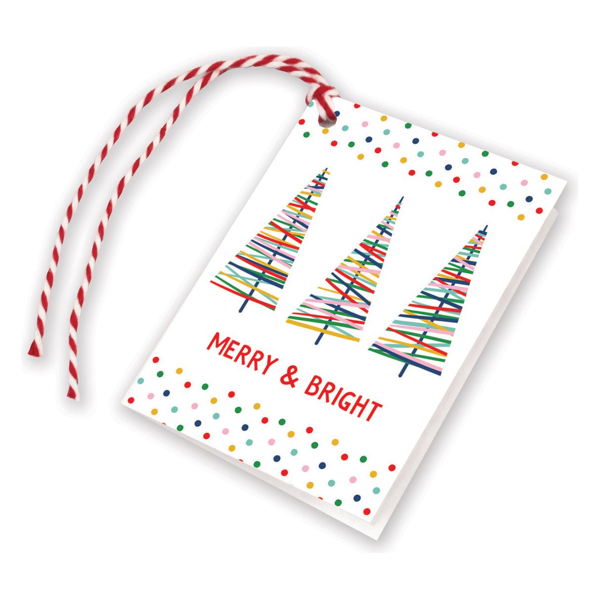 Holiday Gift Tags - Stripe Holiday Trees, Gina B Designs