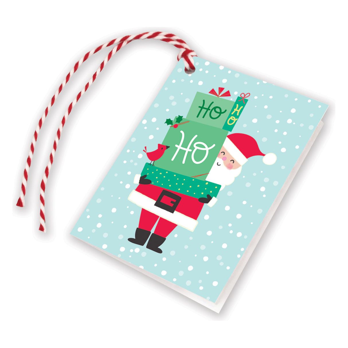 Holiday Gift Tags - Santa with Gifts