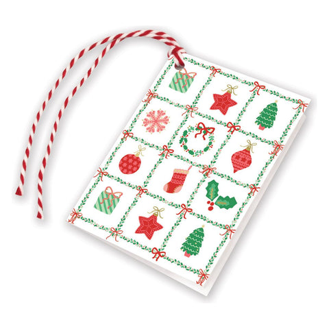 Holiday Gift Tags - Christmas Icon Quilt