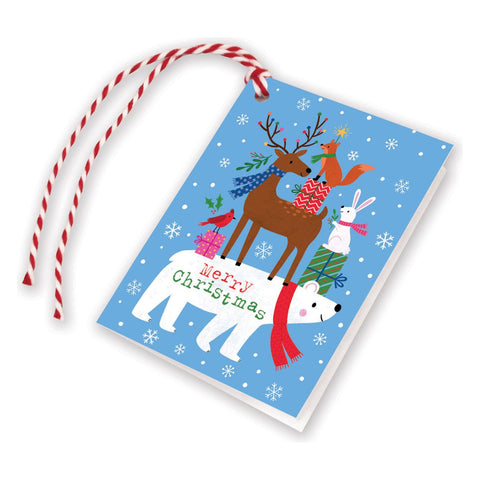 Holiday Gift Tags - Christmas Animal Stack