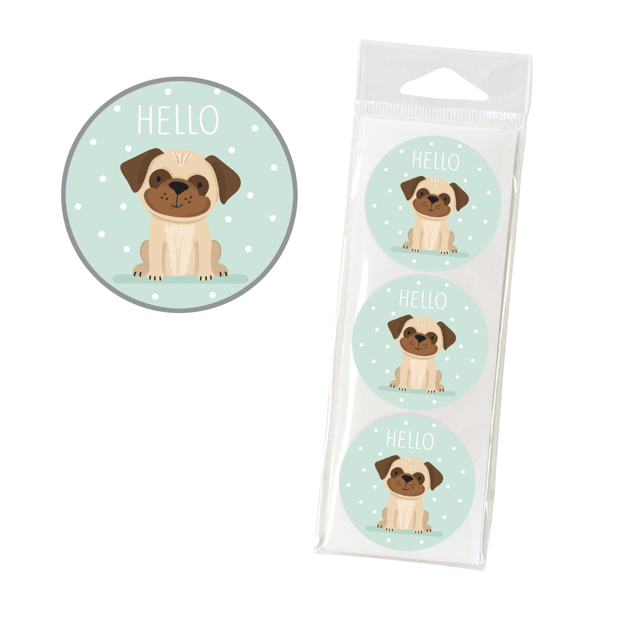 Envelope Seals - Hi Puppy, Gina B Designs