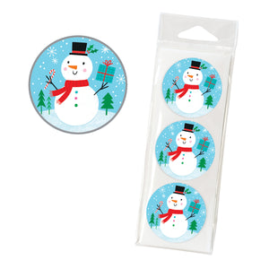 Holiday Envelope Seals - Snowman Red Scarf, Gina B Designs