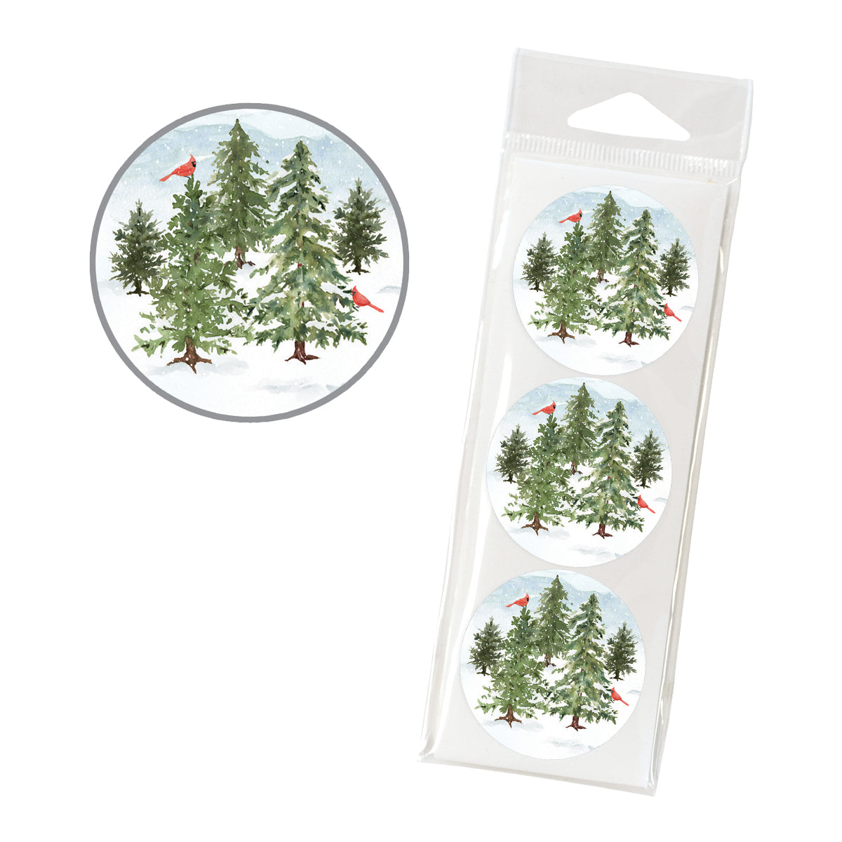 Holiday Envelope Seals - Winter Pines, Gina B Designs