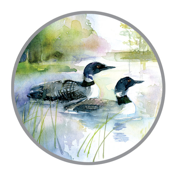 Envelope Seals - Loons on Lake