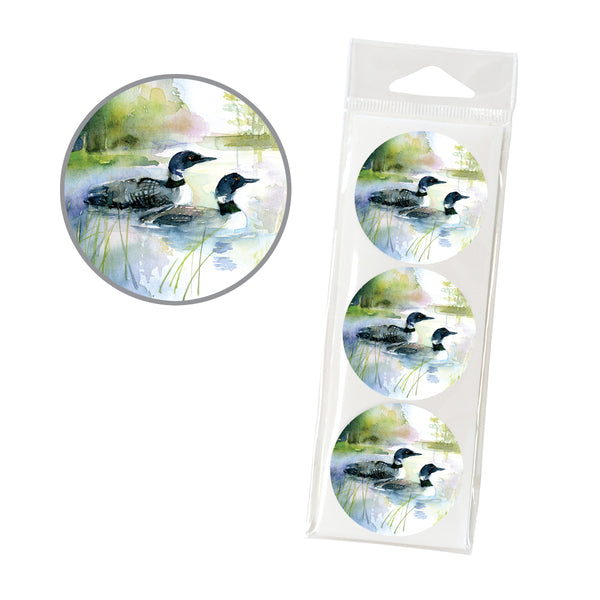 Envelope Seals - Loons on Lake