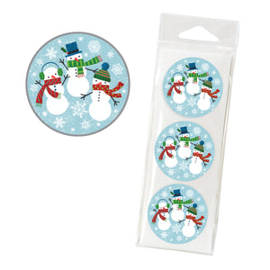 Holiday Envelope Seals - 3 Snowmen