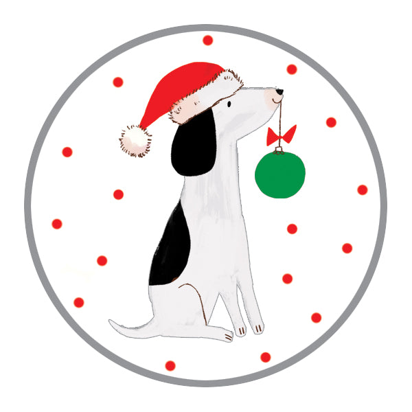 Holiday Envelope Seals - Puppy & Ornament