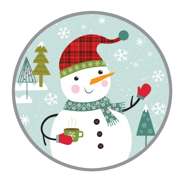 Holiday Envelope Seals - Cozy Snowman