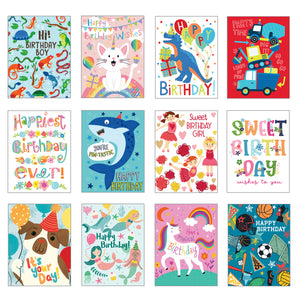 Card Assortment-Kids Birthday Greeting Cards, Gina B Designs
