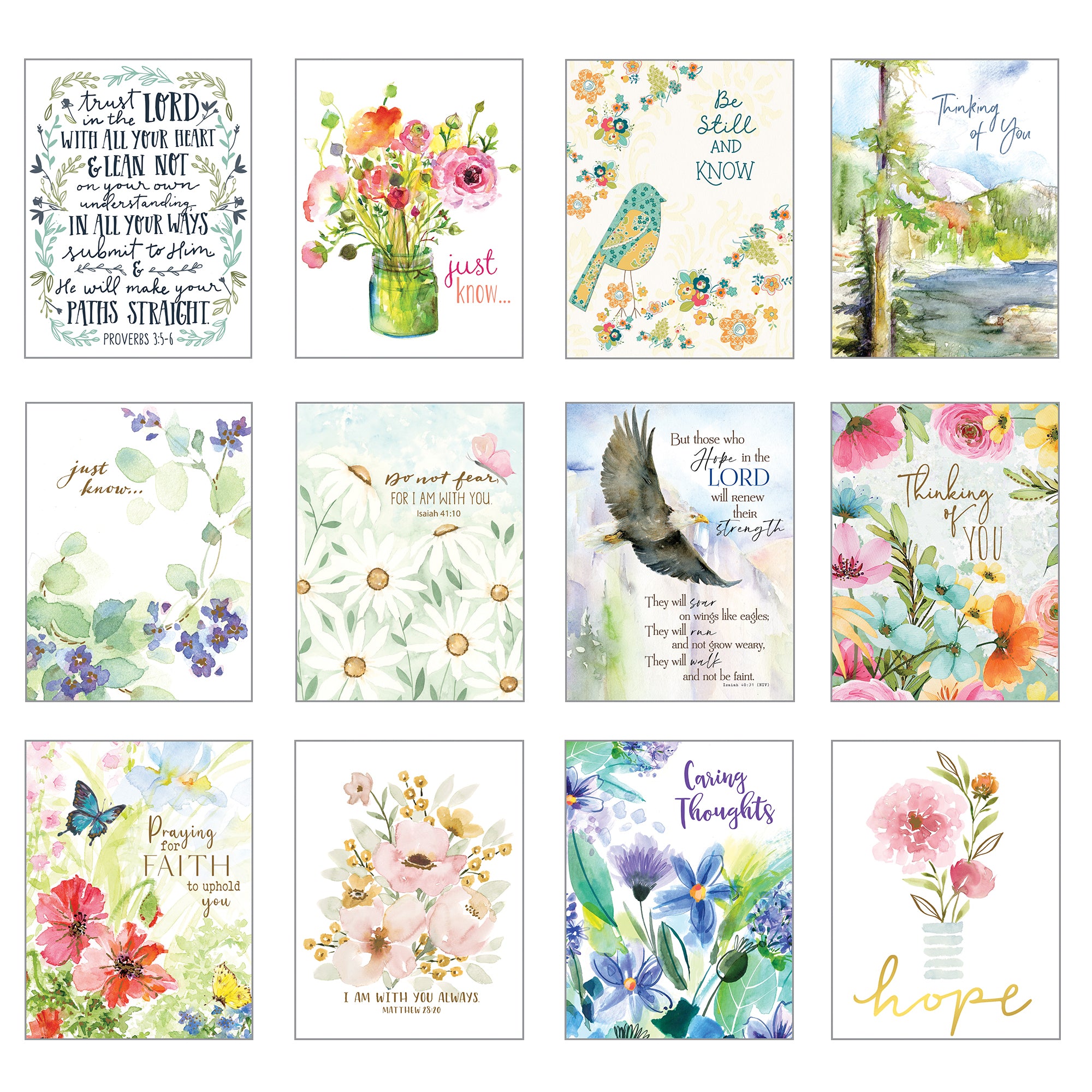 {with scripture} 12 Card Greeting Card Collection-Thinking of You Greeting Cards