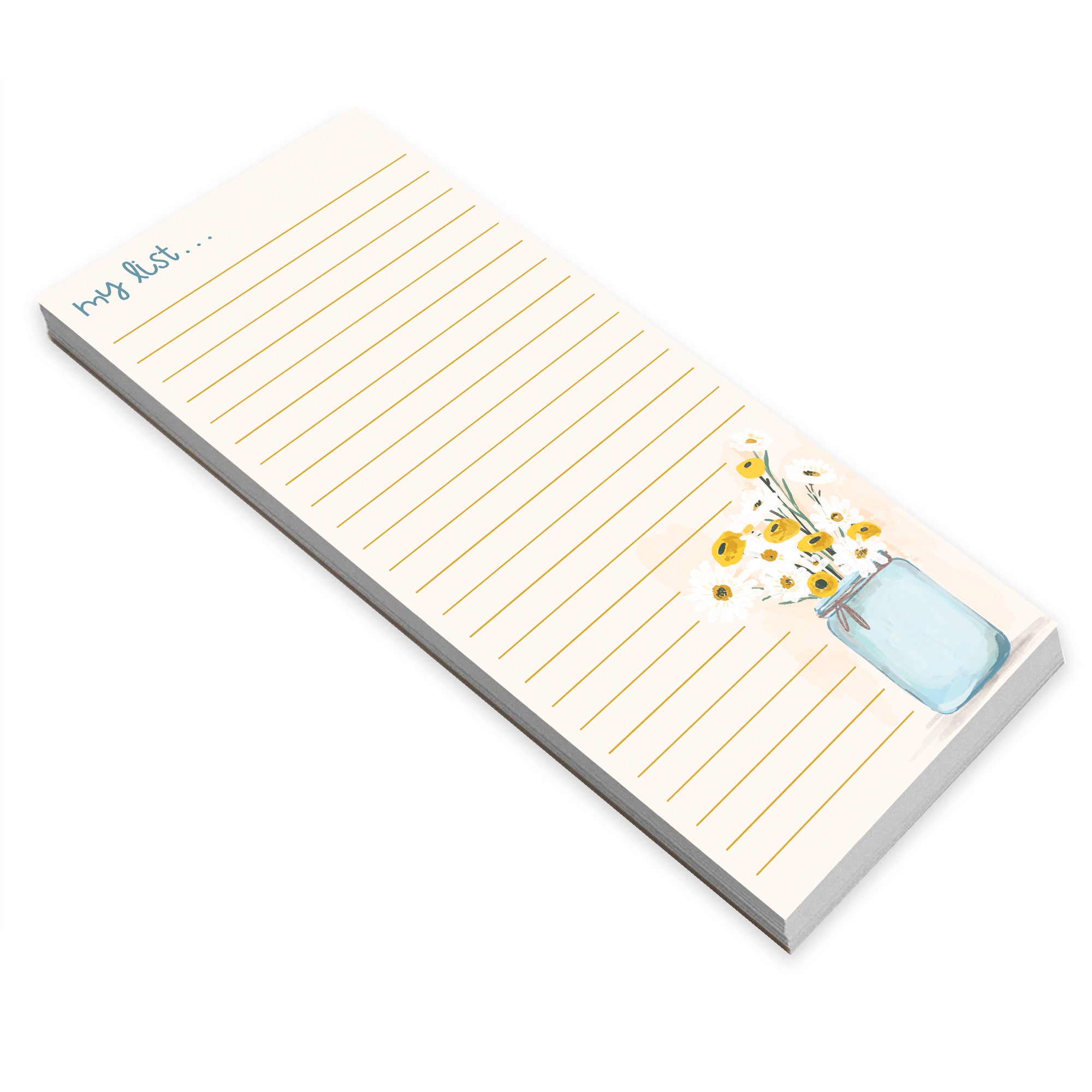 List Pad- Jar of Daisies