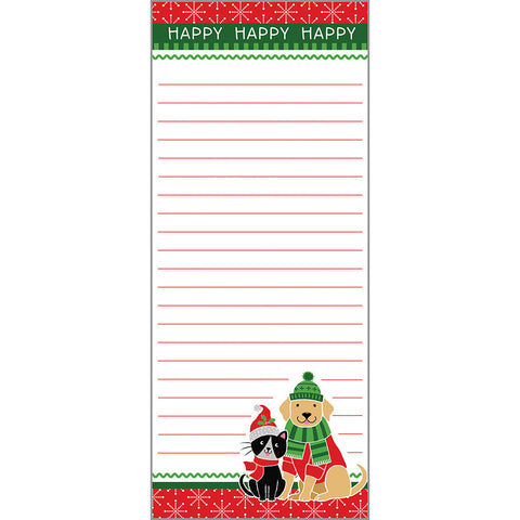 Holiday List Pad- Christmas Cat and Dog, Gina B Designs
