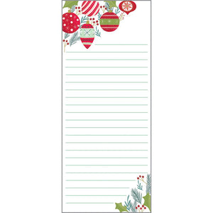 Holiday List Pad- Christmastime Ornaments, Gina B Designs