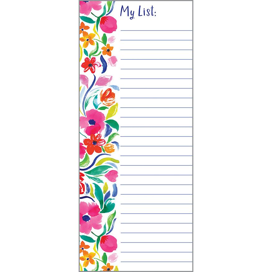 List Pad - Painterly Blooms, Gina B Designs