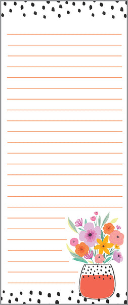 List Pad - Dotty Flower Vase