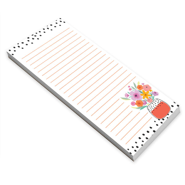 List Pad - Dotty Flower Vase