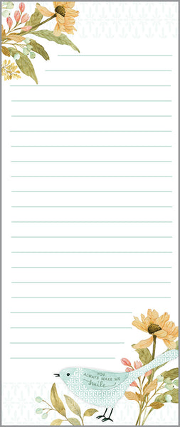 List Pad - Friendly Bird