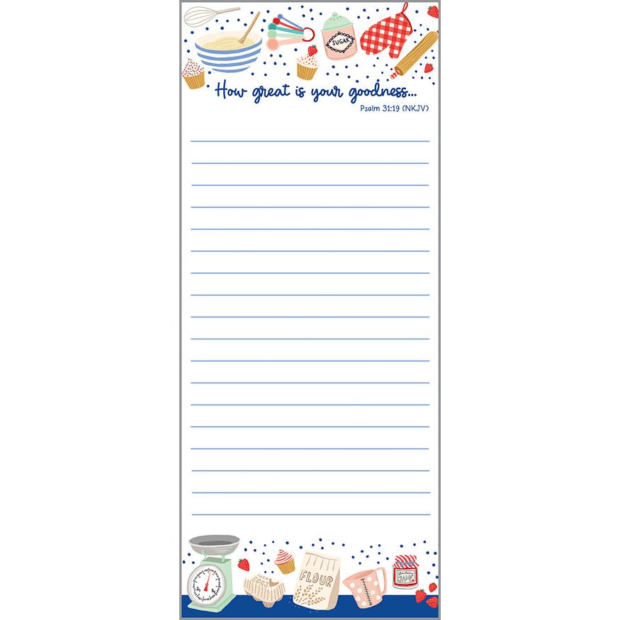 {with scripture} List Pad - Time to Bake, Gina B Designs