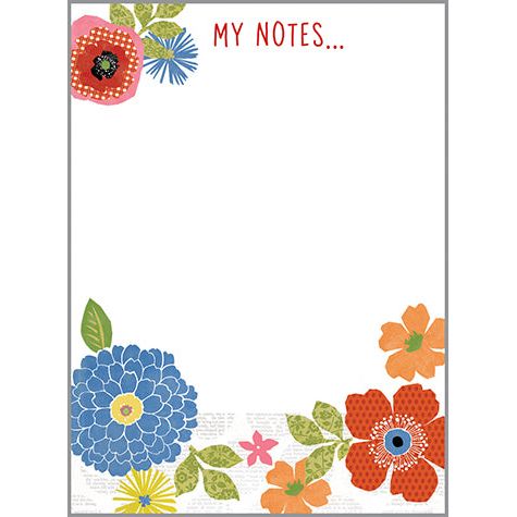 Memo Pad - Patterned Flowers