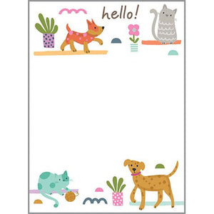 Memo Pad - Cats and Dogs, Gina B Designs