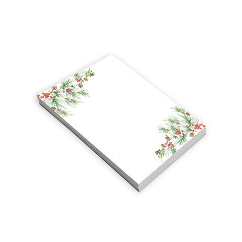 Holiday Memo Pad - Pine Bough Border