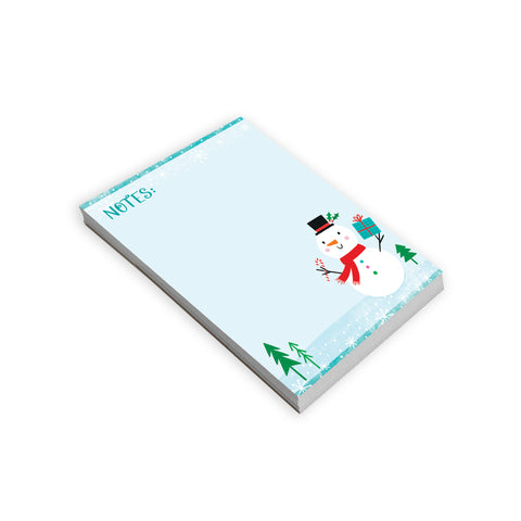 Holiday Memo Pad - Red Scarf Snowman