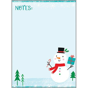 Holiday Memo Pad - Red Scarf Snowman, Gina B Designs