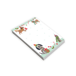 Holiday Memo Pad - Dog/Cat in Scarves