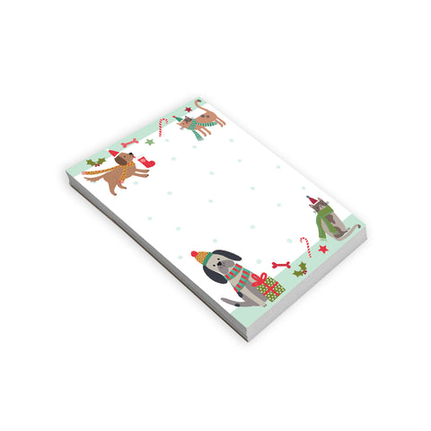 Holiday Memo Pad - Dog/Cat in Scarves