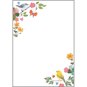 Memo Pad -  Song Birds and Flowers, Gina B Designs