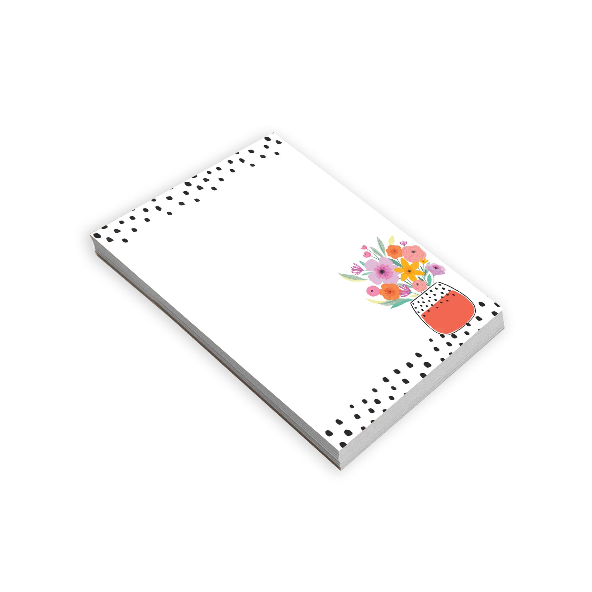 Memo Pad - Dotty Flower Vase