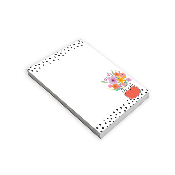 Memo Pad - Dotty Flower Vase