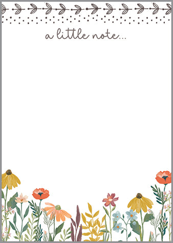 Memo Pad - Wildflower Stems