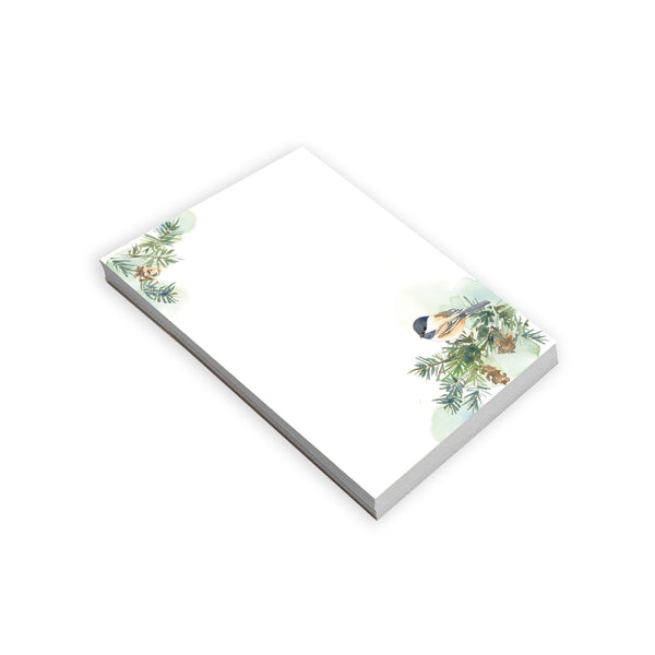 Holiday Memo Pad - Woodland Chickadee