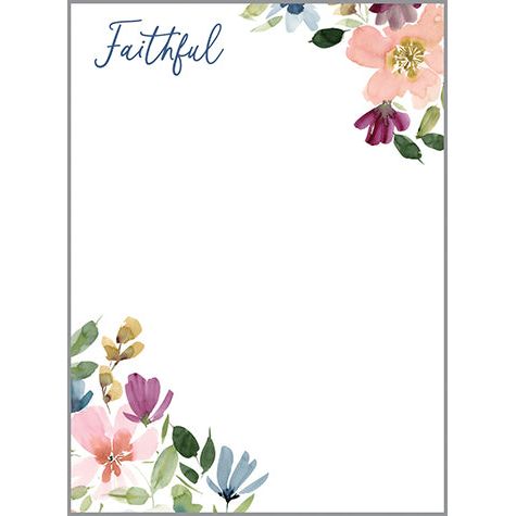 {with scripture} Memo Pad -  Faithful Flowers, Gina B Designs