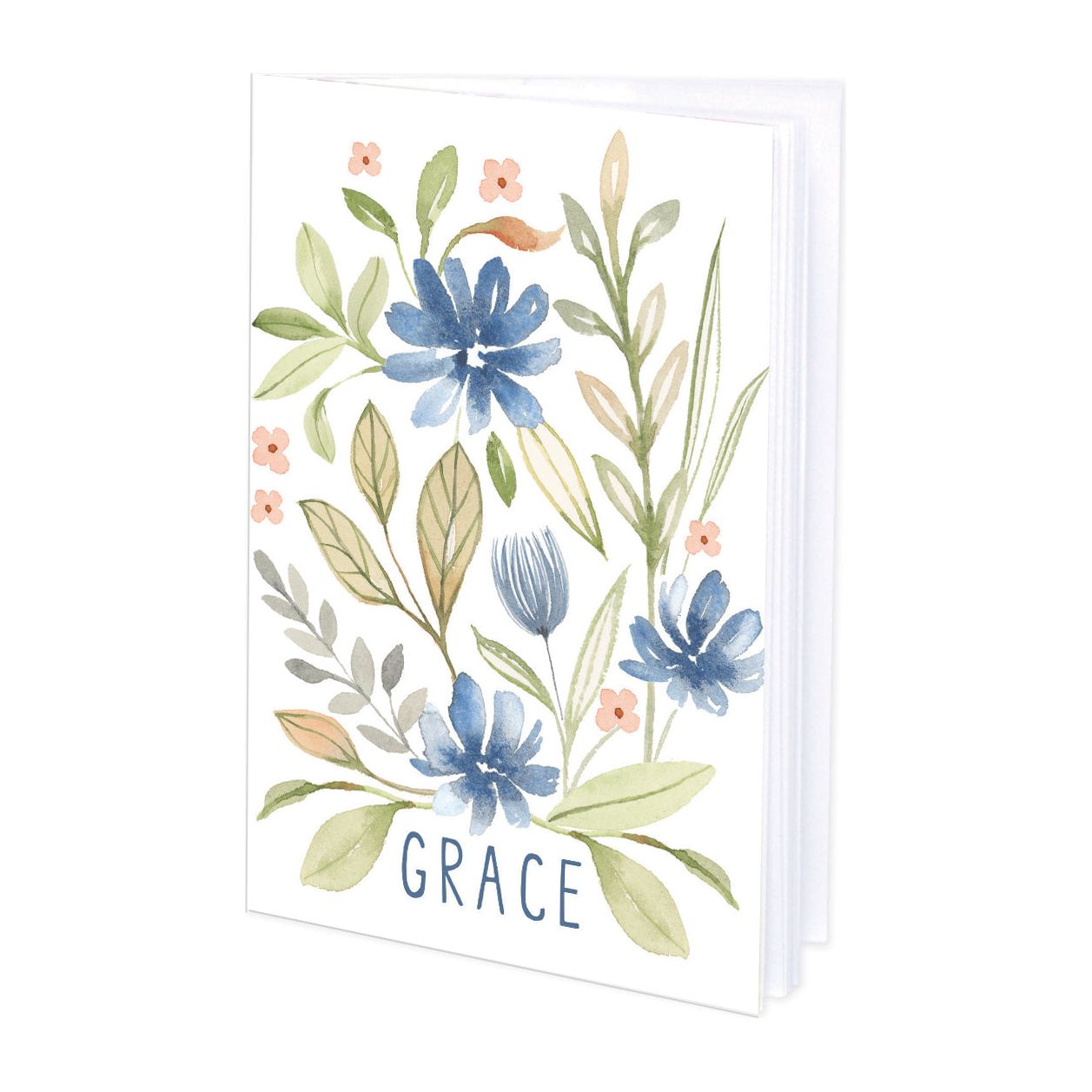 {with scripture} Mini Journal - Simple Blue Flowers, Gina B Designs