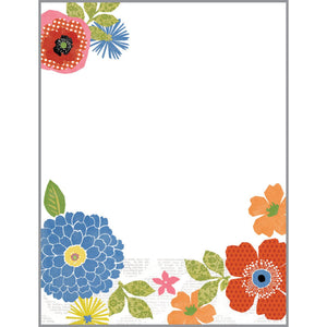 Desk Note Refill - Patterned Flowers, Gina B Designs