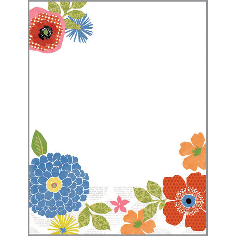 Desk Note Refill - Patterned Flowers, Gina B Designs