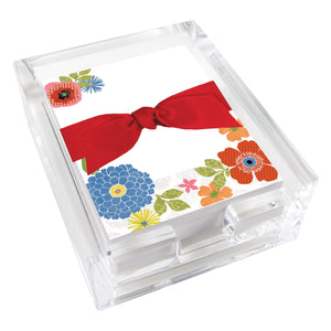 Desk Note Set - New! Patterned Flowers