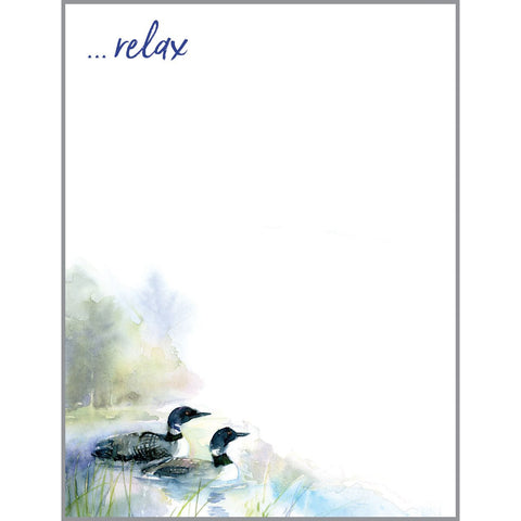 Desk Note Refill - Loons on Lake, Gina B Designs