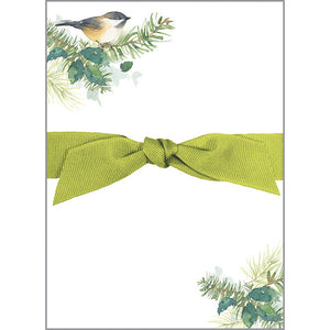 Holiday Chunky Bow Pad - Chickadee on Pine, Gina B Designs