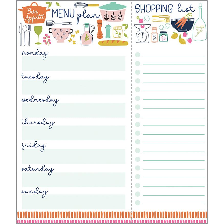 Meal Planner Pad - Bon Appetite, Gina B Designs