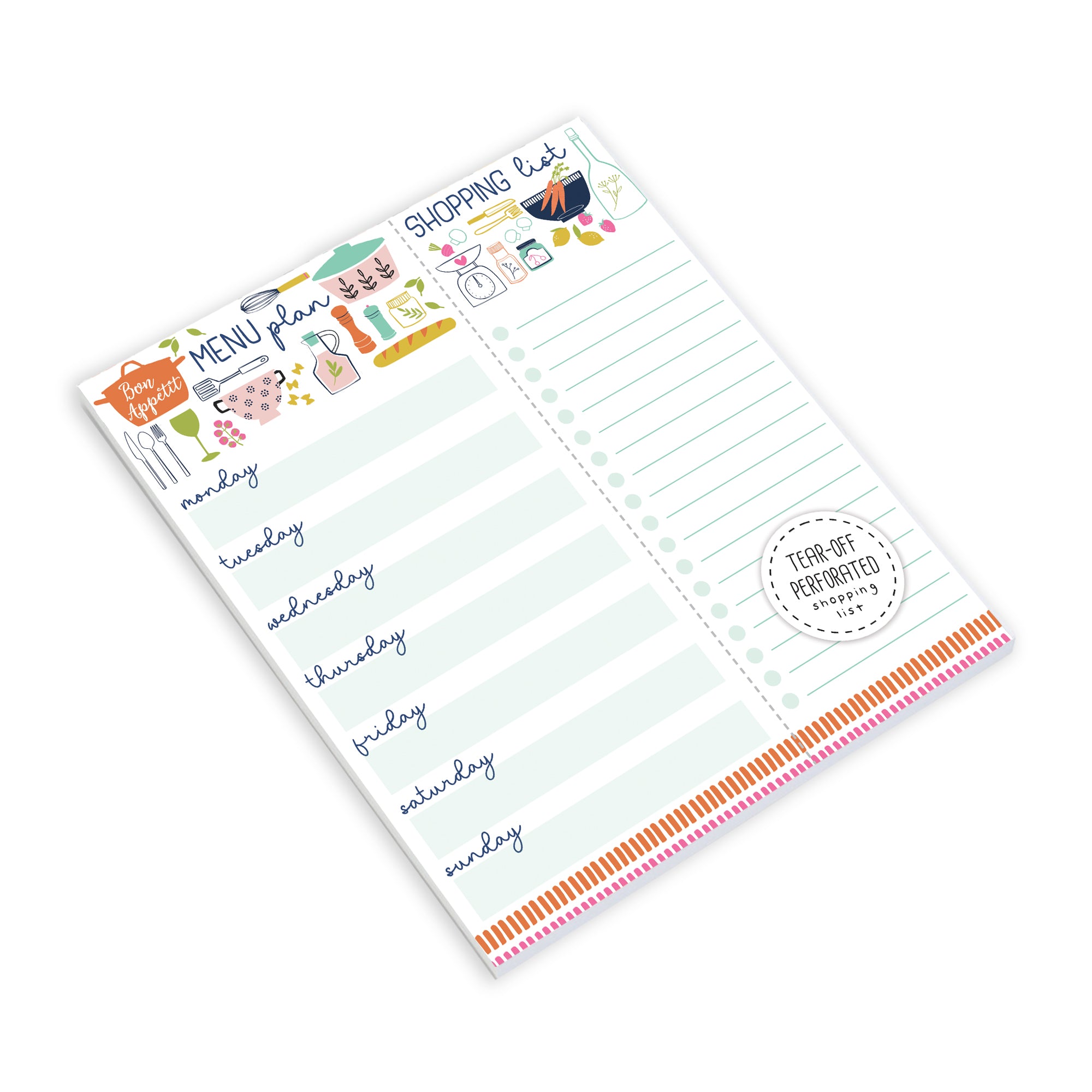 Menu Planner Pad - Bon Appetit